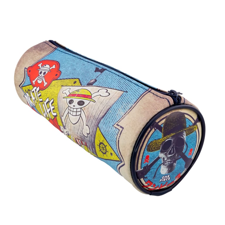 One Piece Live Action Vibrant Tubular Pencil Case for School Stationery Storage