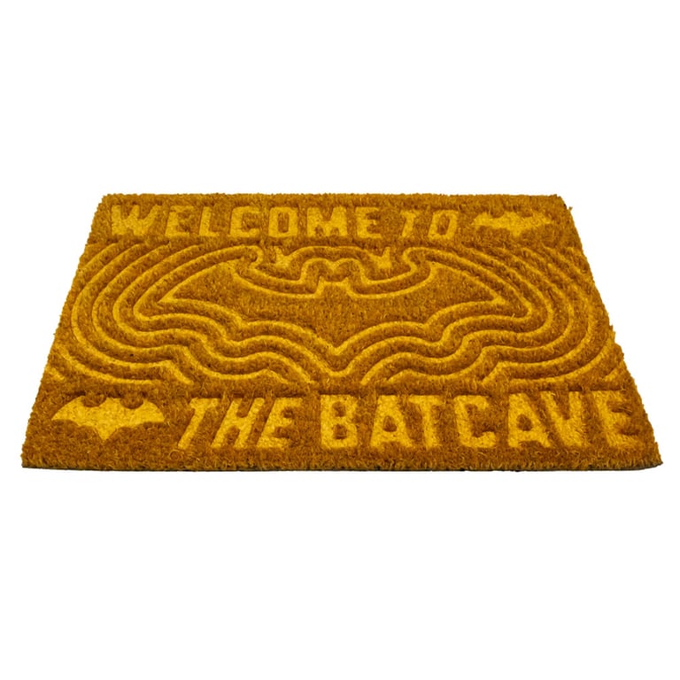 Batman Embossed Coir Doormat - Durable Outdoor Welcome Mat with PVC Base and Non-Slip Design