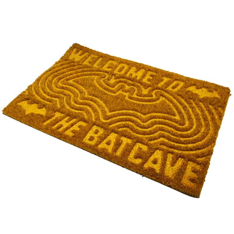 Batman Embossed Coir Doormat - Durable Outdoor Welcome Mat with PVC Base and Non-Slip Design