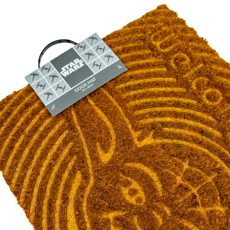 Star Wars Yoda Embossed Coir Doormat - Durable Indoor/Outdoor Welcome Mat