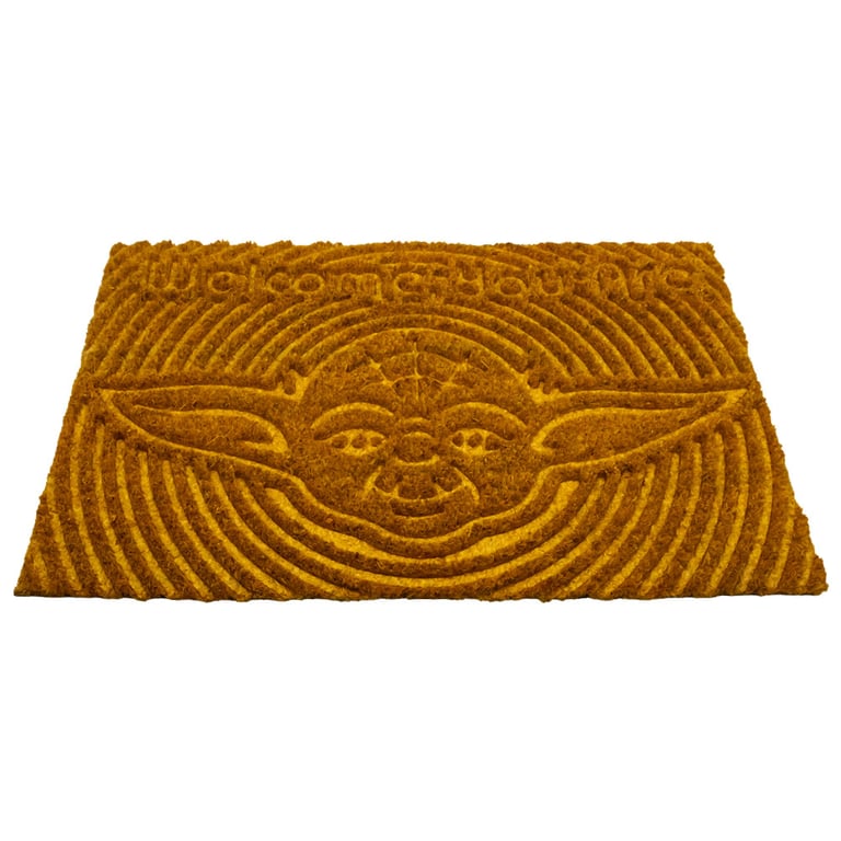 Star Wars Yoda Embossed Coir Doormat - Durable Indoor/Outdoor Welcome Mat