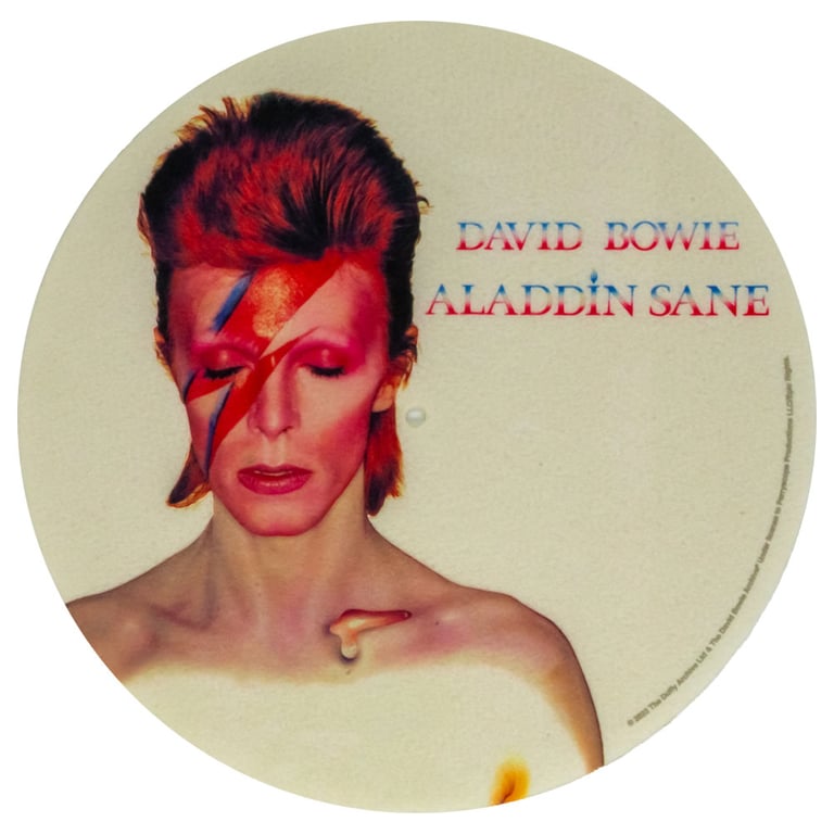 David Bowie Record Slipmat - High Quality White Felt Album Protector for Music Collectors
