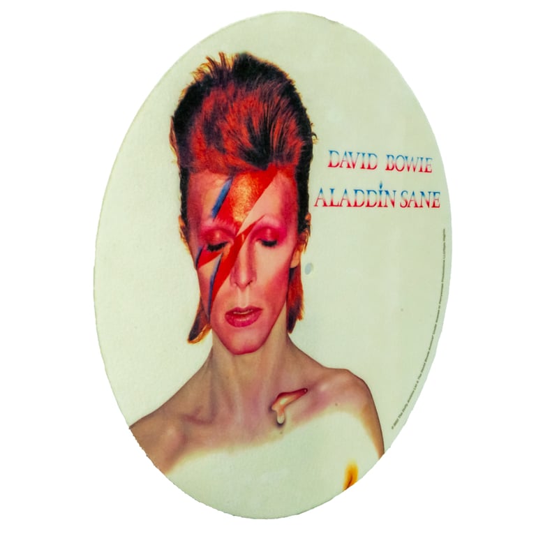 David Bowie Record Slipmat - High Quality White Felt Album Protector for Music Collectors