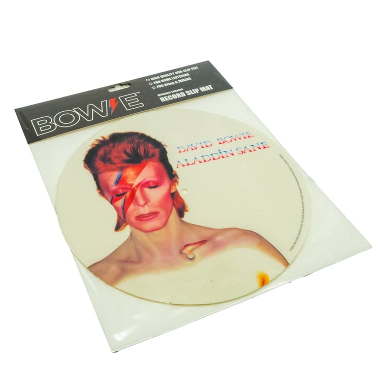 David Bowie Record Slipmat - High Quality White Felt Album Protector for Music Collectors