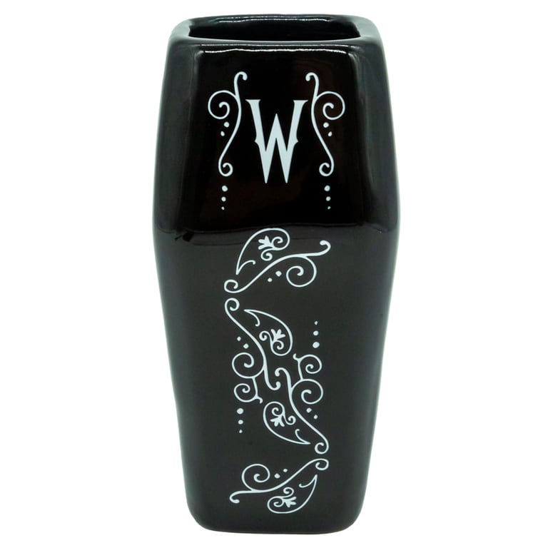 Wednesday 3D Coffin Ceramic Mug - Sharp Edged Design on Black Glazed Finish
