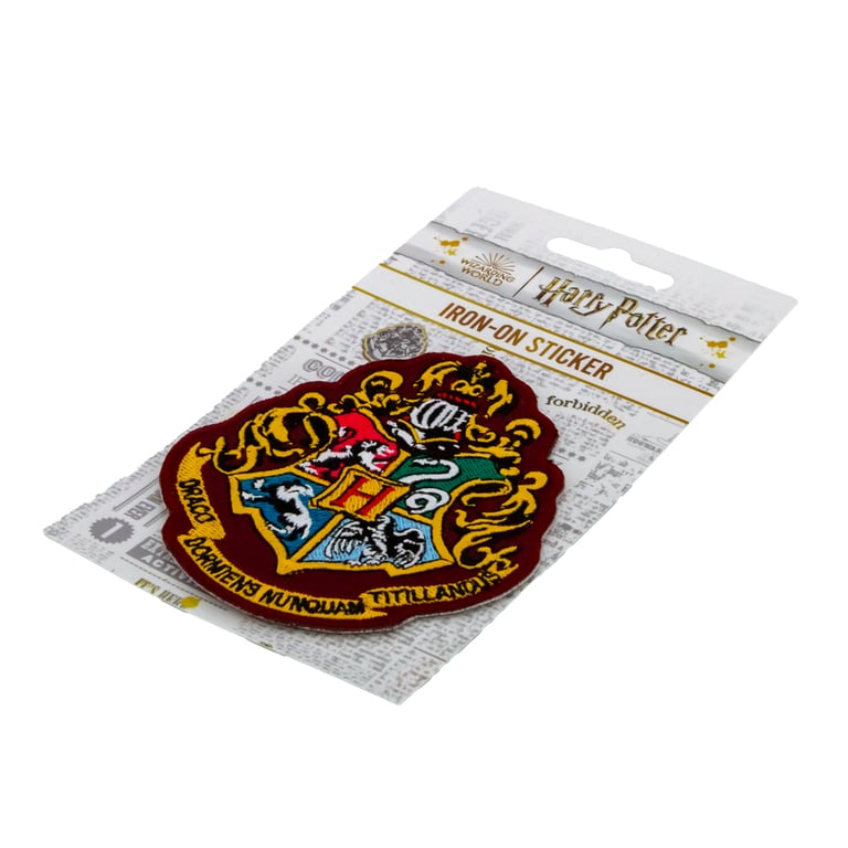 Harry Potter Hogwarts Crest Iron-On Patch - Colourful Wizarding World Decoration