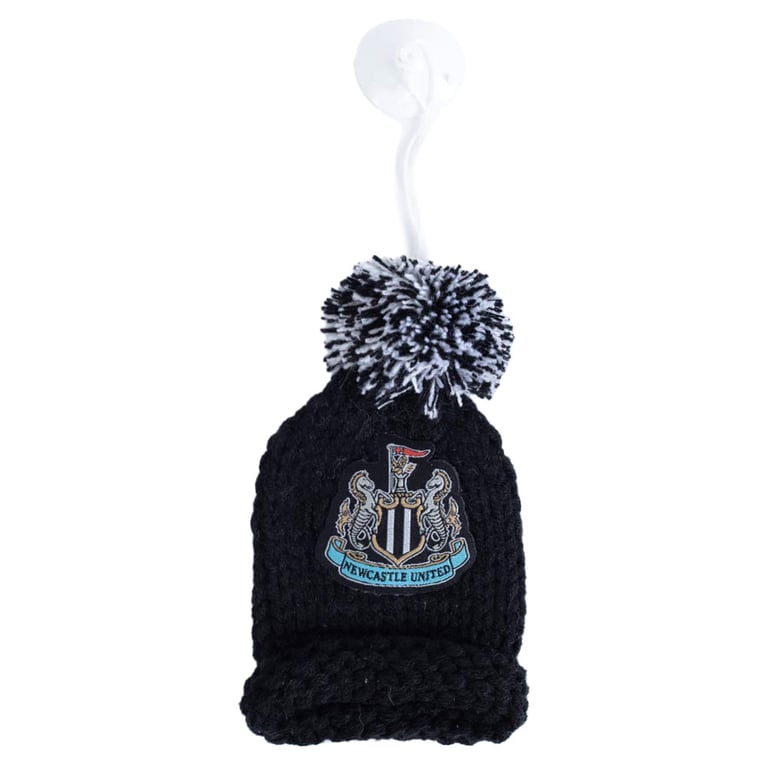 Newcastle United FC Mini Bobble Hat with Hanging Loop - Perfect Home & Car Decor