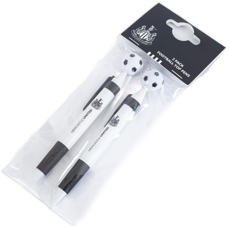 Newcastle United FC 2pk Retractable Ballpoint Pens - Football Crest Design