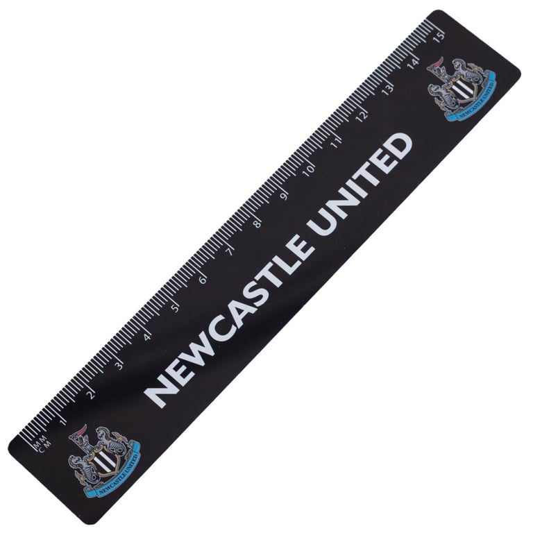 Newcastle United FC 6pc Clear Pencil Case Stationery Set with Ruler and Tools