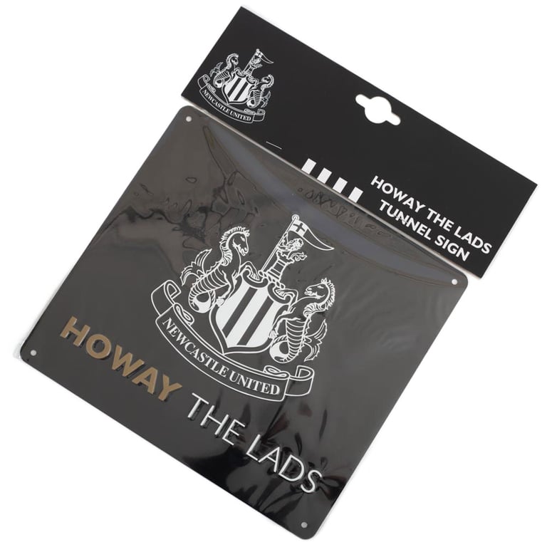 Newcastle United FC Metal Tunnel Sign - Official Crest and Howay The Lads Design
