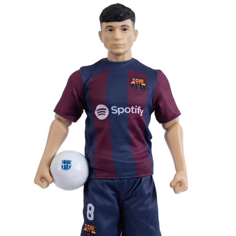 FC Barcelona Pedri Action Figure - 6 Points of Articulation with FCB Football Included