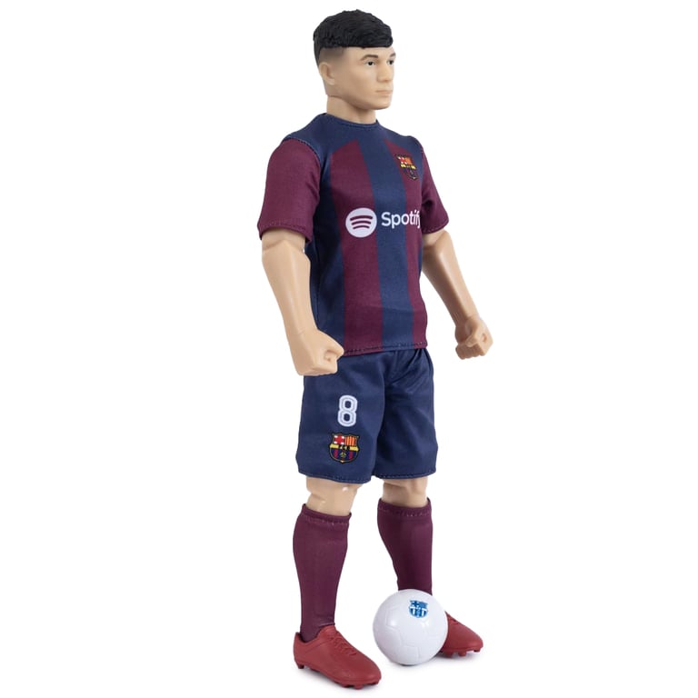 FC Barcelona Pedri Action Figure - 6 Points of Articulation with FCB Football Included
