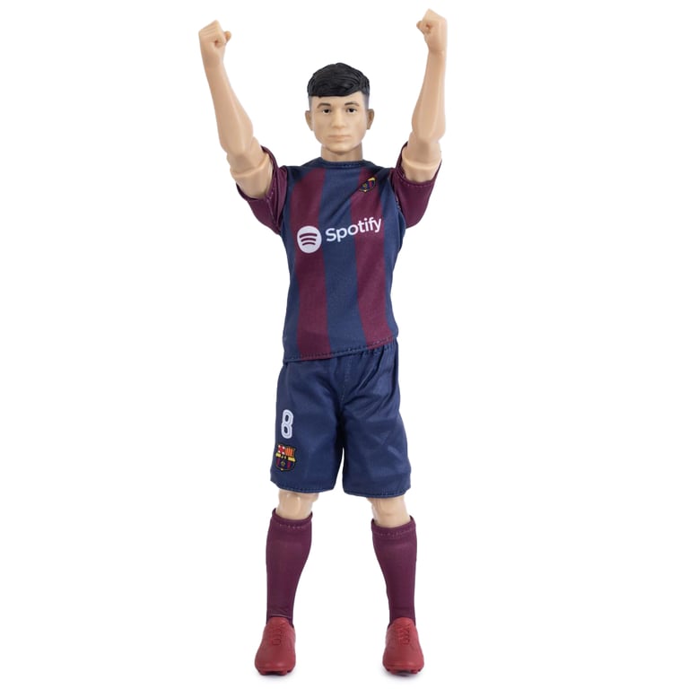 FC Barcelona Pedri Action Figure - 6 Points of Articulation with FCB Football Included
