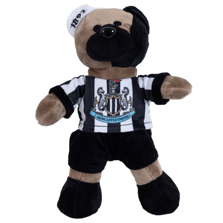 Newcastle United FC Super Fan Bear - Classic Home Kit Plush Toy with 1892 Detail