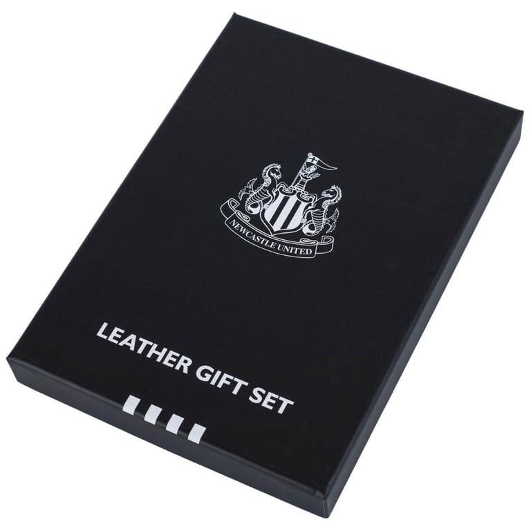 Newcastle United FC Luxury Leather Wallet & Gift Set - Executive Key Fob, Pen & Card Holder