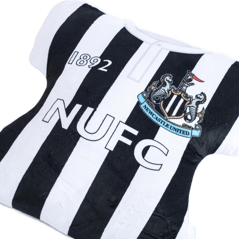 Newcastle United FC 1996 Retro Kit Black and White Polyester Cushion