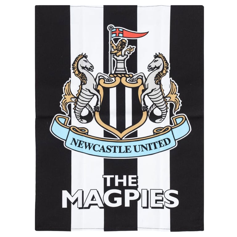 Newcastle United FC Striped Tea Towel Set - Official Club Crest Design