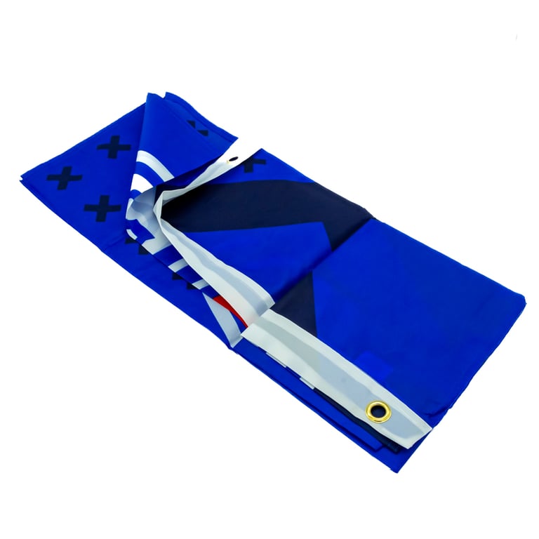 Rangers FC Royal Blue Full Colour Crest Flag - 100 Polyester Wall Hanging