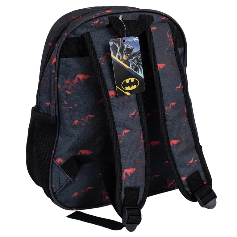 Batman Junior Backpack - 3D Design, Padded Shoulder Straps, Wipe Clean Polyester