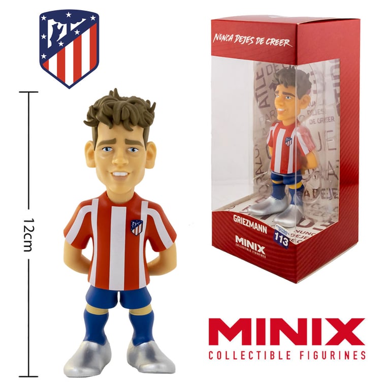 Atletico Madrid FC MINIX Griezmann Figurine - Collectible Football Statue with Number 8 Shirt
