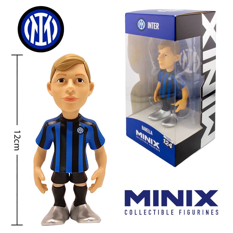 MINIX FC Inter Milan Nicolo Barella 12cm Collectible Figurine - Number 23 Football Star Statue
