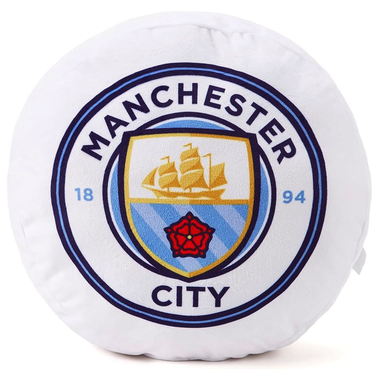 Manchester City FC Luxury Crest Cushion - Soft Polyester Design