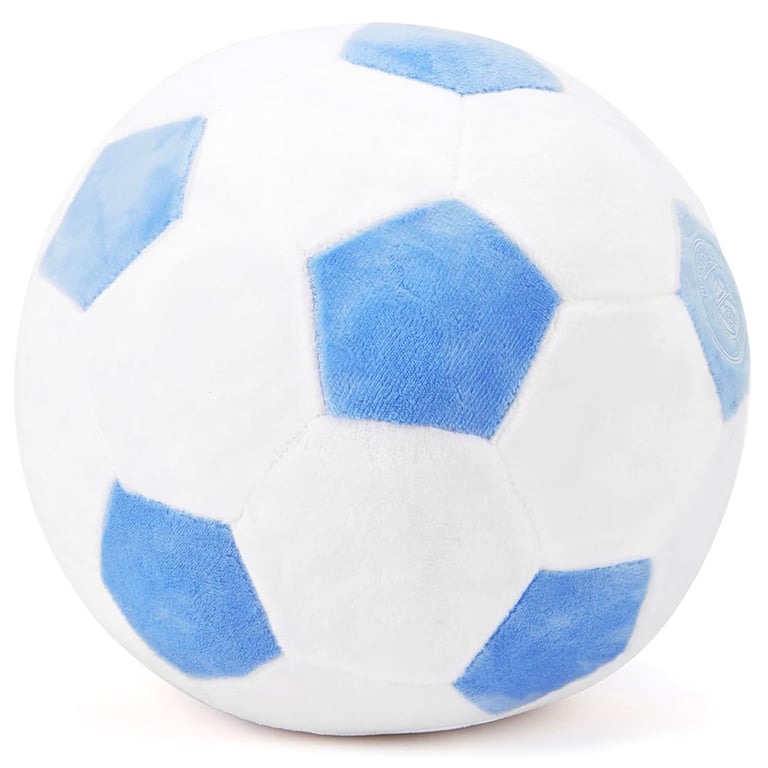 Manchester City FC Plush Football - 100 Polyester Sky Blue and White Crest Design Toy