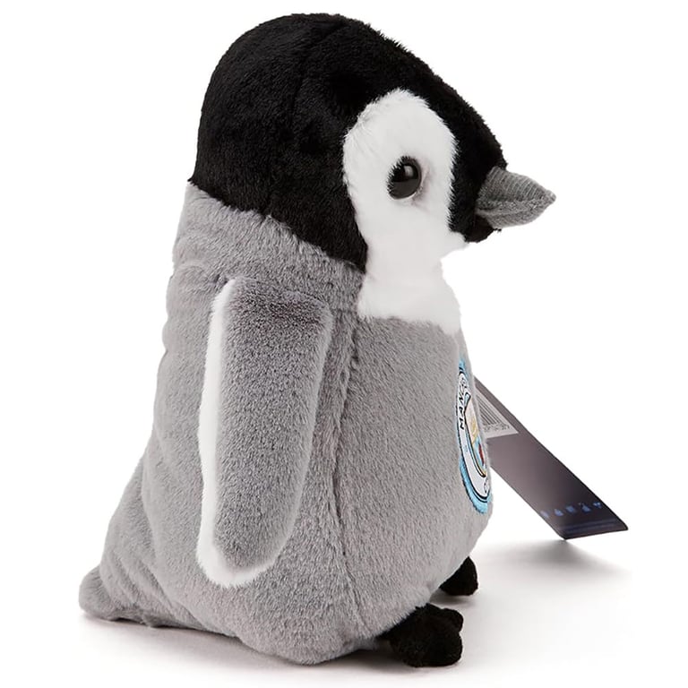 Manchester City FC Plush Penguin - Soft 100 Polyester Cuddle Toy with Woven Club Crest