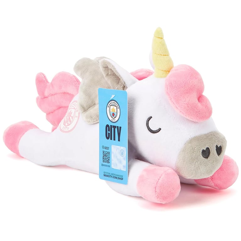 Manchester City FC Soft Touch Plush Unicorn - Official Crest Edition