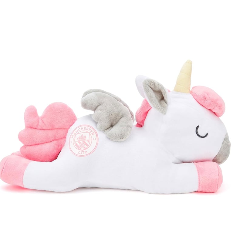 Manchester City FC Soft Touch Plush Unicorn - Official Crest Edition