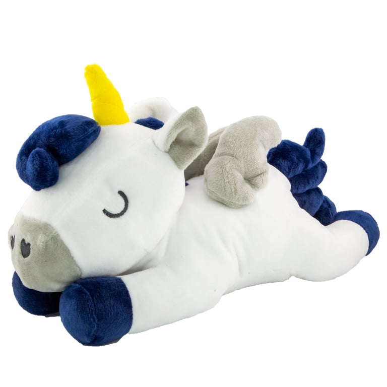 Tottenham Hotspur FC 100 Polyester Plush Unicorn Toy - Blue and White Spurs Crest Design