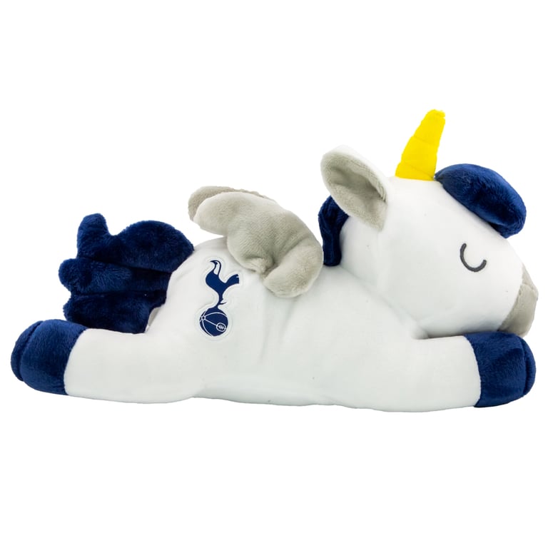 Tottenham Hotspur FC 100 Polyester Plush Unicorn Toy - Blue and White Spurs Crest Design