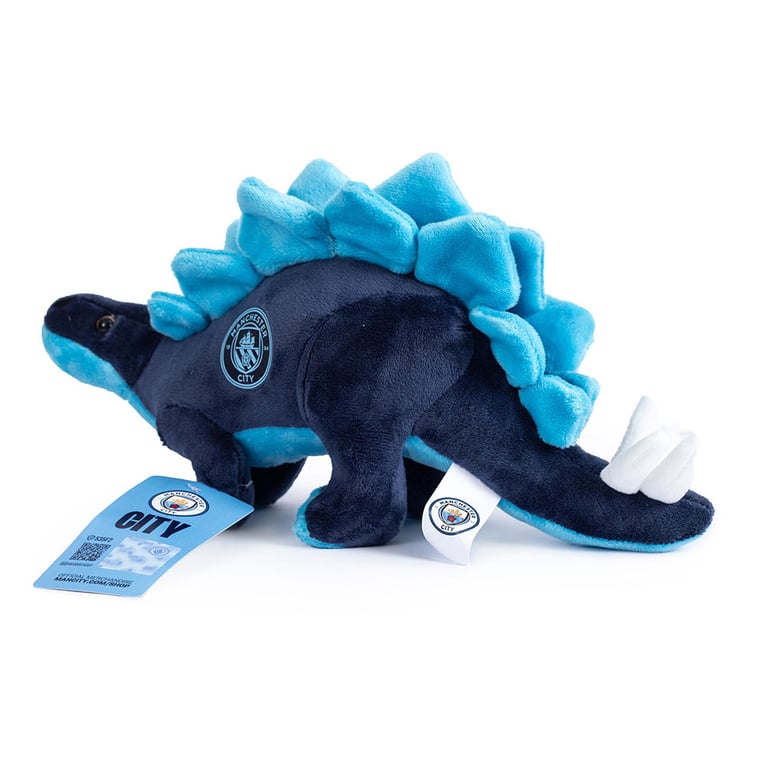 Manchester City FC Navy Blue Stegosaurus Plush Toy with City Crest - 100 Polyester