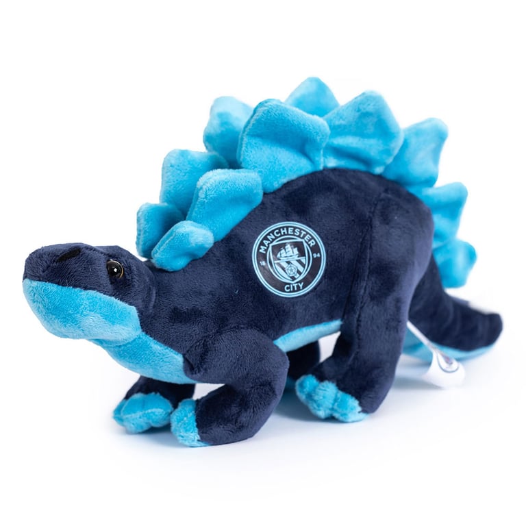 Manchester City FC Navy Blue Stegosaurus Plush Toy with City Crest - 100 Polyester