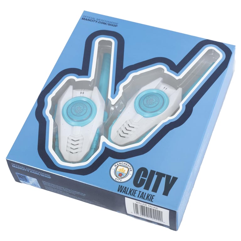 Manchester City FC Sky Blue Walkie Talkie Set - Durable Outdoor Communication Tool