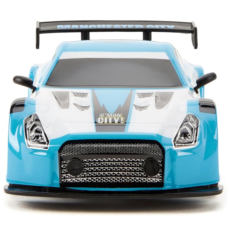 Manchester City FC 1:24 Scale Radio Control Sportscar Toy Car with LED Headlights and Remote Control