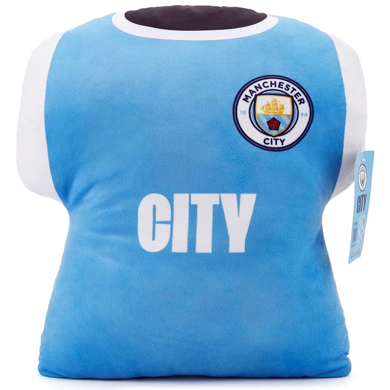 Manchester City FC Soft Plush Polyester Team Crest Cushion