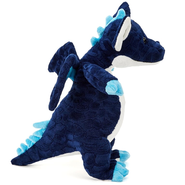 Manchester City FC Plush Dragon - Soft 100 Polyester Toy with Navy and White Design and Standing Position