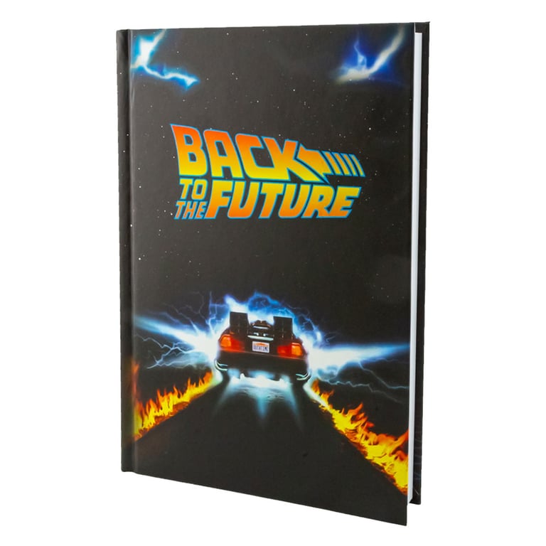 Back to the Future DeLorean A5 Hardback Notebook with Outatime Registration Plate