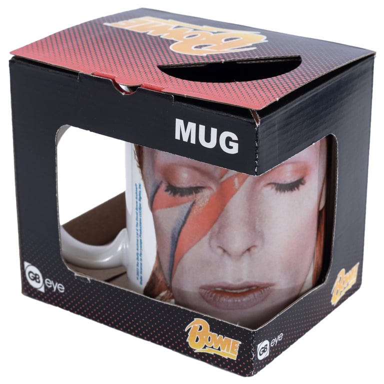 David Bowie Aladdin Sane Ceramic Rock Star Mug - Perfect Gift for Music Lovers