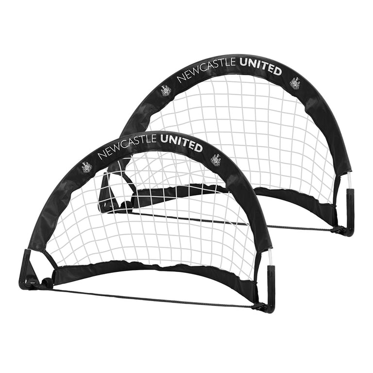 Newcastle United FC Skill Goal Set - 2 Foldable Goals, Hand Pump & Carry Bag Included