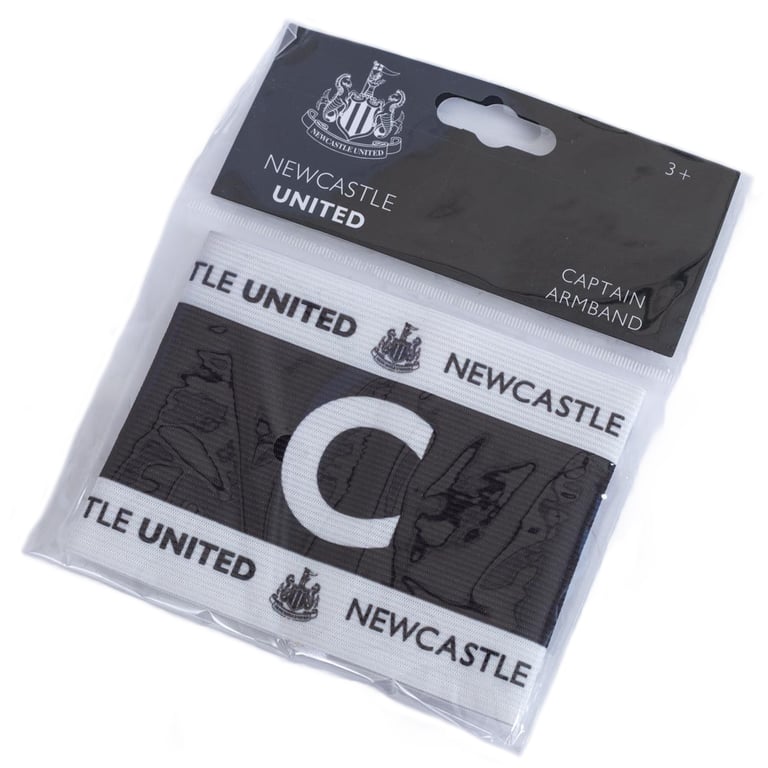 Newcastle United FC Captains Armband - Elasticated Team Crest Design, One Size Fits All Sports Armband
