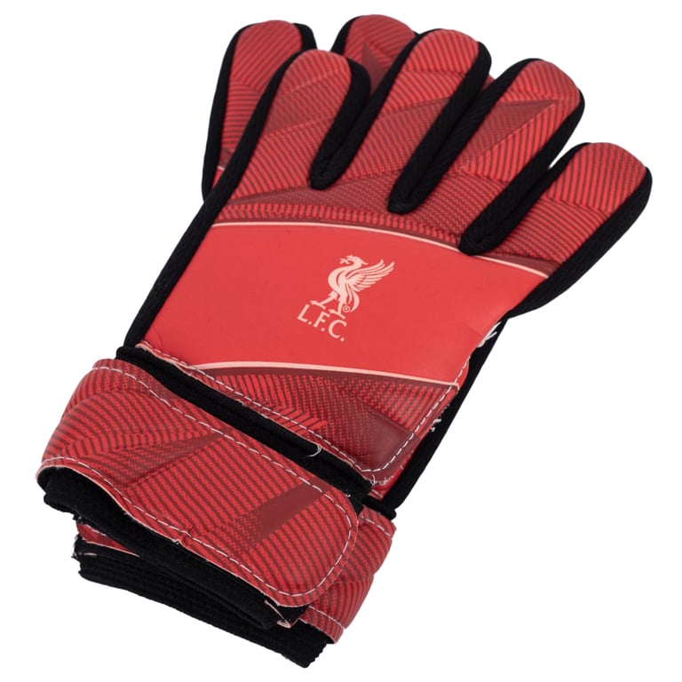Liverpool FC Fuse Goalkeeper Gloves Kids - Latex Foam Palm & Elastic Strap for Secure Fit