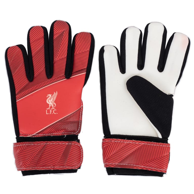 Liverpool FC Fuse Goalkeeper Gloves Kids - Latex Foam Palm & Elastic Strap for Secure Fit