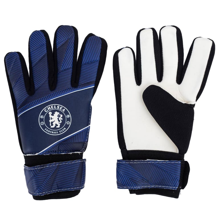 Chelsea FC Fuse Goalkeeper Gloves - Latex Foam Palm & Elastic Strap Design
