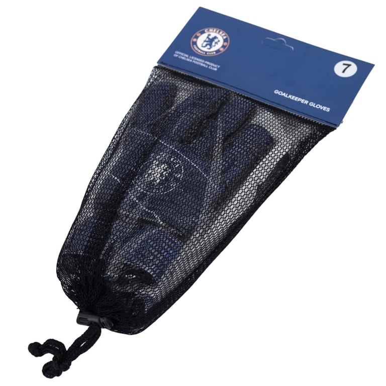Chelsea FC Fuse Goalkeeper Gloves - Latex Foam Palm & Elastic Strap Design
