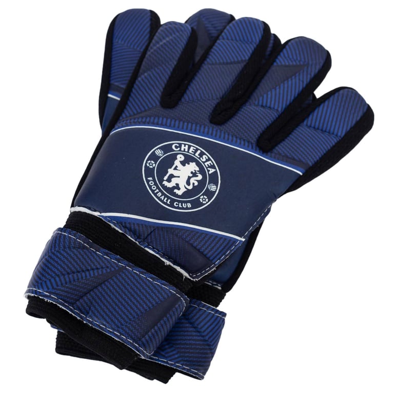 Chelsea FC Fuse Goalkeeper Gloves - Latex Foam Palm & Elastic Strap Design