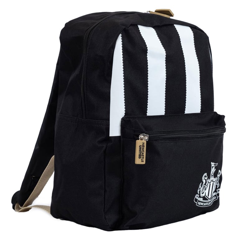 Newcastle United FC Stripe Junior Backpack - Adjustable Straps & Large Capacity