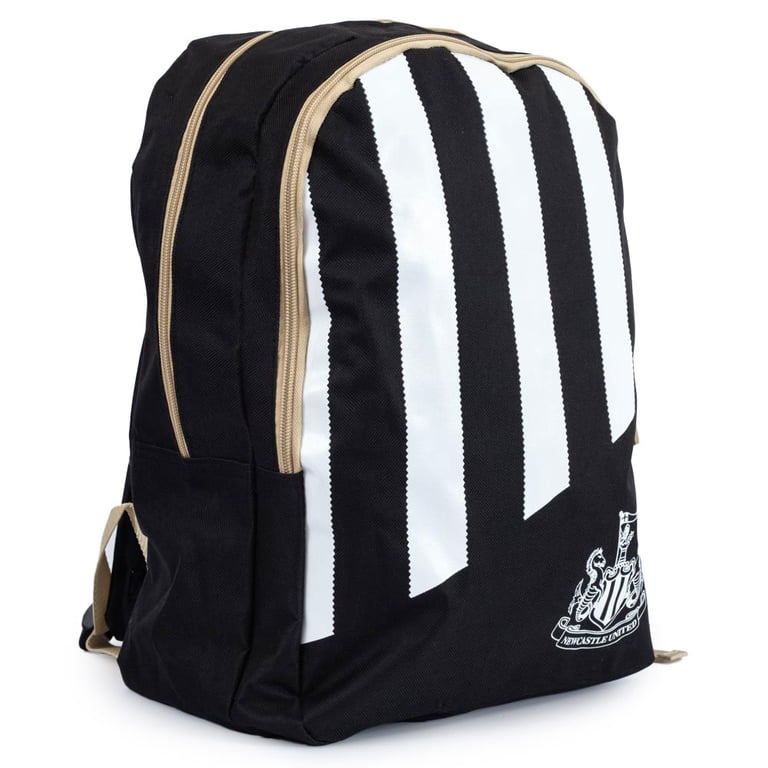Newcastle United FC Stripe Adjustable Backpack with Double Zipped Main Compartment