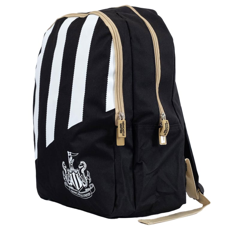Newcastle United FC Stripe Adjustable Backpack with Double Zipped Main Compartment